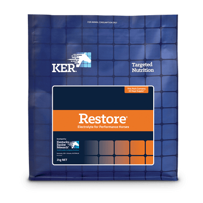 Image of a KER Restore package - electrolyte for performance horses.
