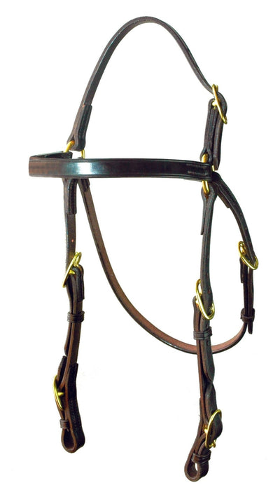 Good As Gold - Ring Head Race Bridle with Adjustable Poll