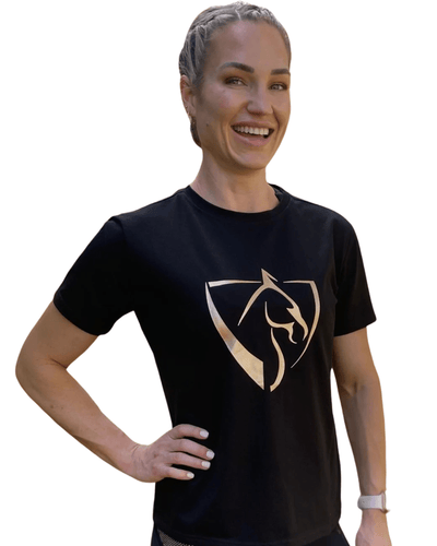 BARE Black & Rose Gold Logo T-Shirt
