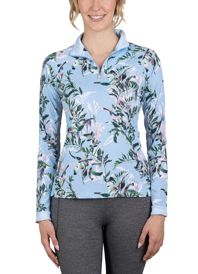 Kastel Canal Blue Floral Long Sleeve Shirt