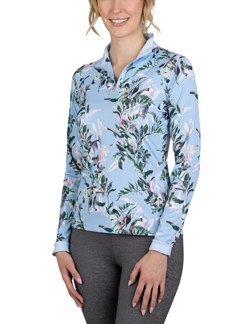 Kastel Canal Blue Floral Long Sleeve Shirt