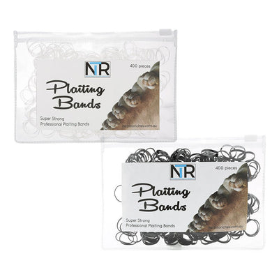 Image of Nags To Riches (NTR) Horse Plaiting Bands - 400 pieces, available in black, white and colourless.