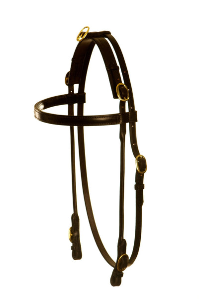 Good As Gold - Round Leather Race Bridle - black