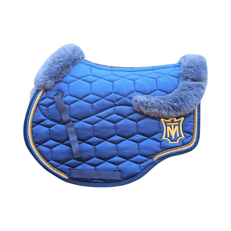 Mattes Eurofit Sheepskin Jump Saddlecloth - Blue / Blue Sheepskin
