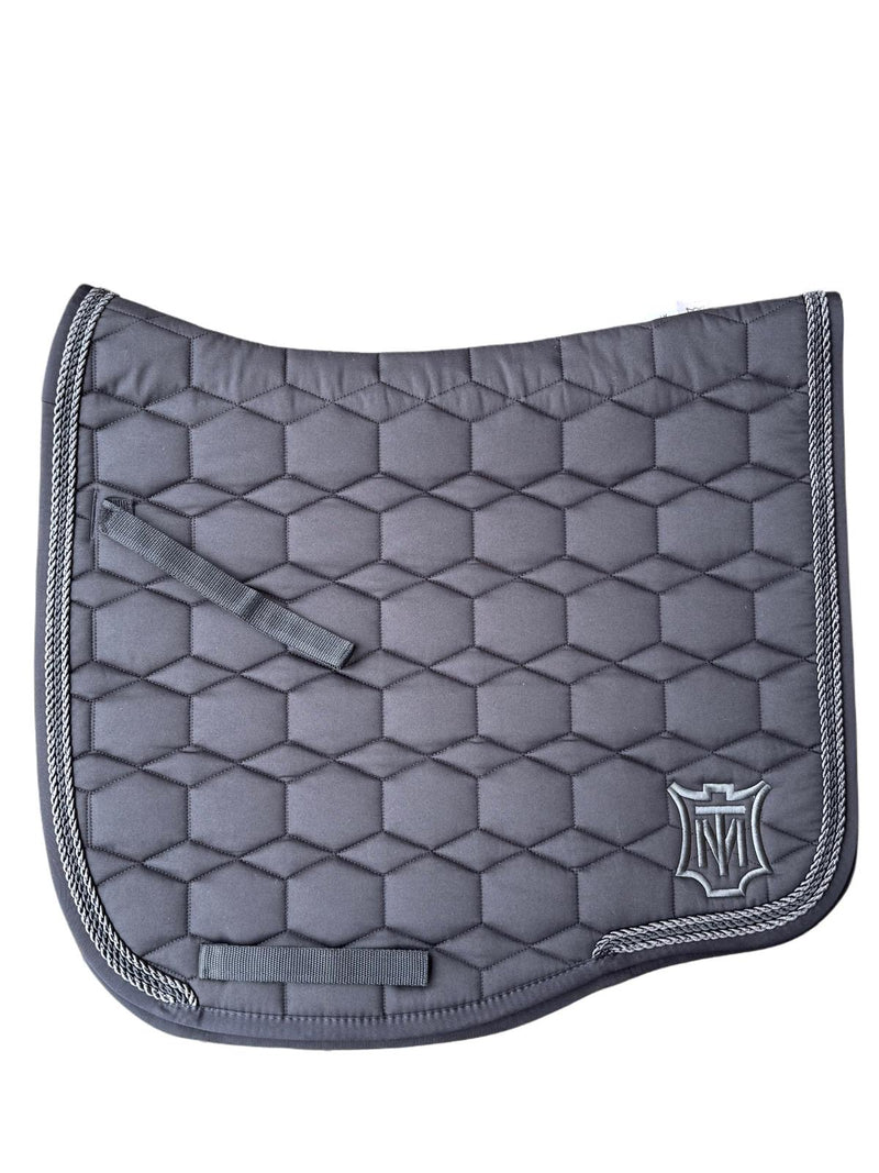Mattes Eurofit Quilt Dressage Saddlecloth - Black with Graphite