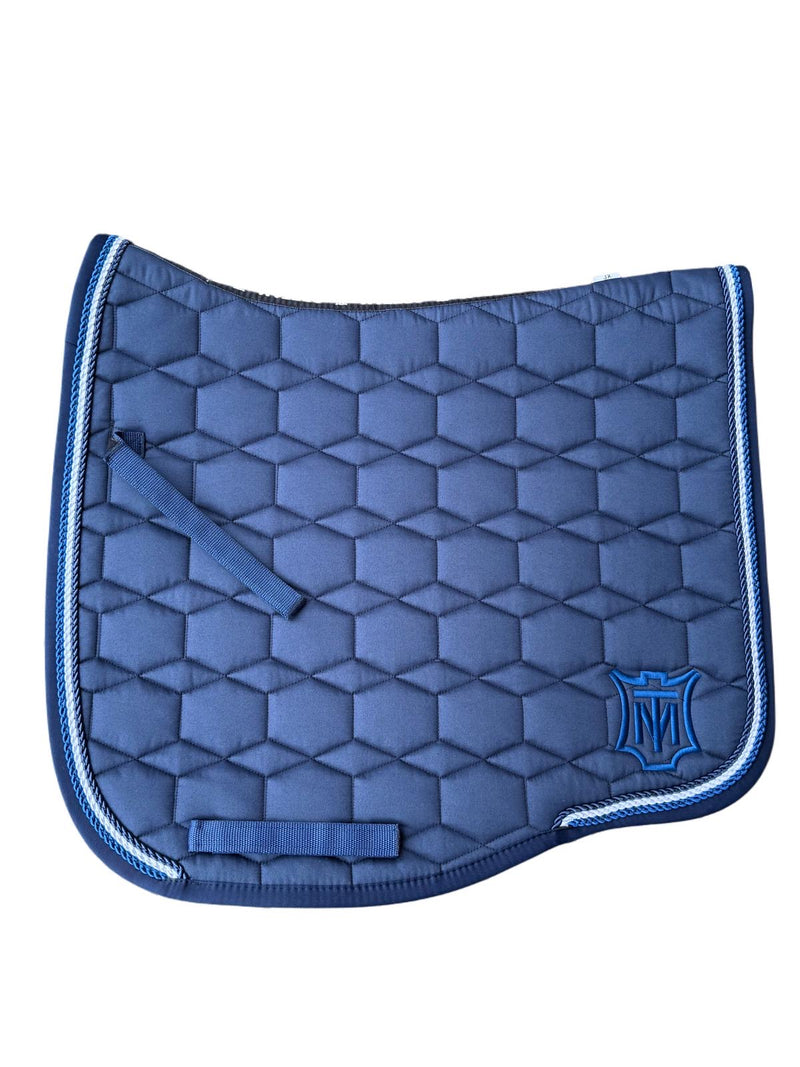 Mattes Eurofit Quilt Dressage Saddlecloth - Navy Steward