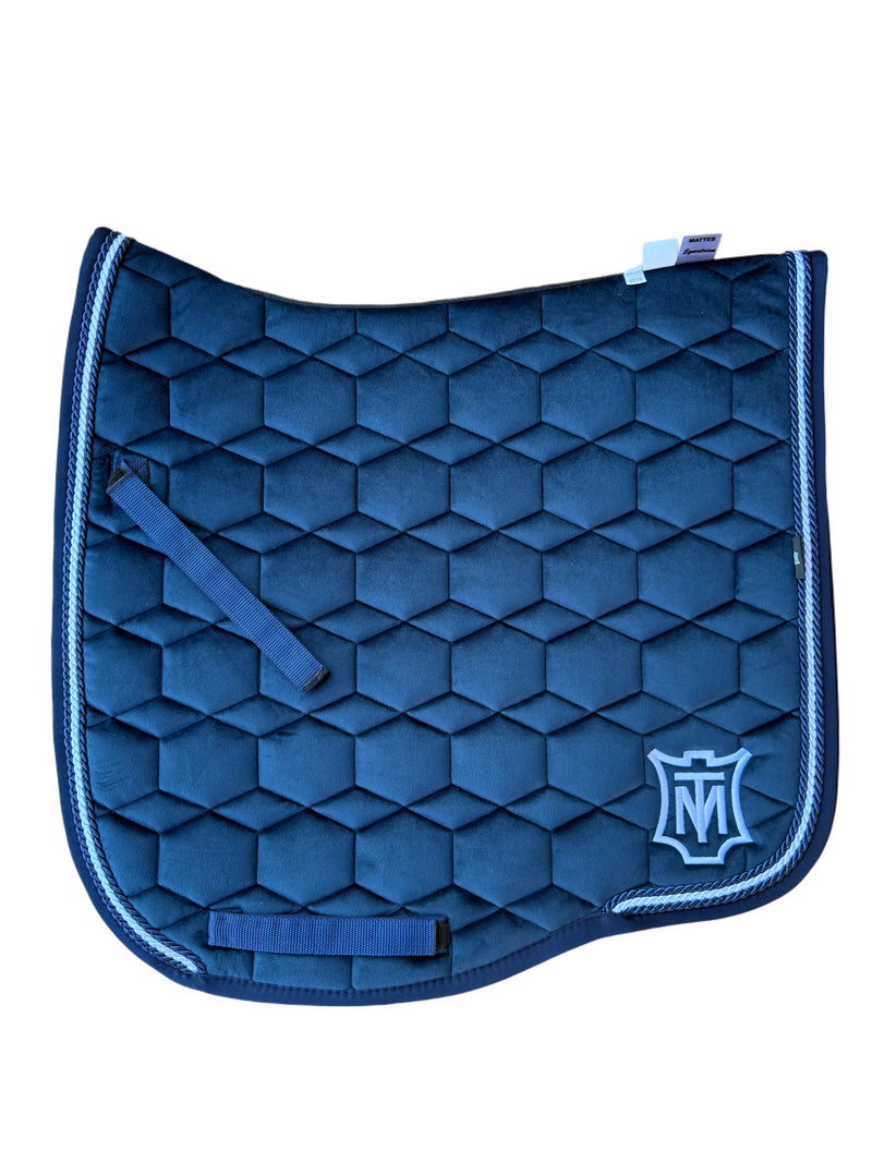Mattes Eurofit Quilt Dressage Saddlecloth - Navy Velvet