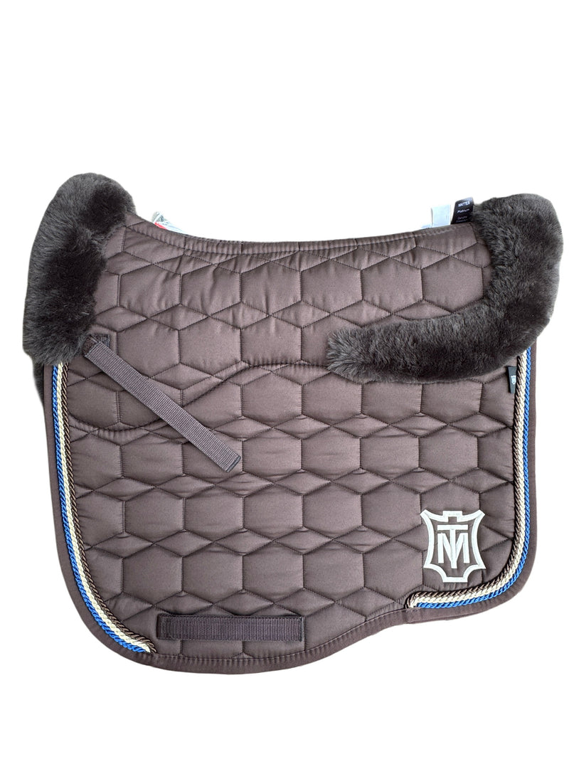 Mattes Eurofit Sheepskin Dressage Saddlecloth - Brown / Brown Sheepskin