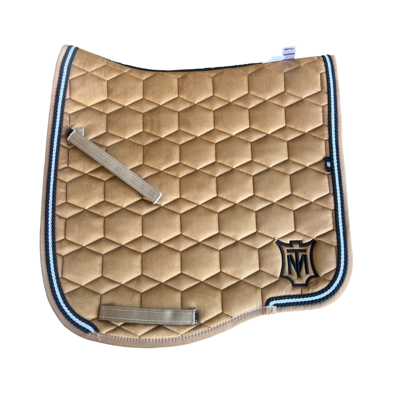 Mattes Eurofit Quilt Dressage Saddlecloth - Sand Velvet
