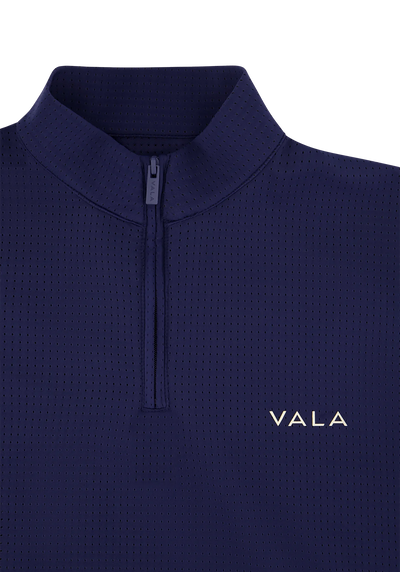 VALA Elsa Mesh Zip Neck