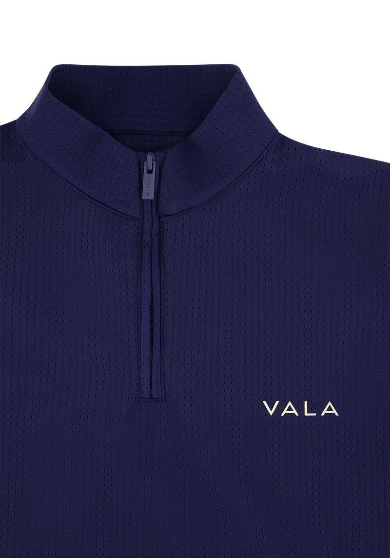 VALA Elsa Mesh Zip Neck