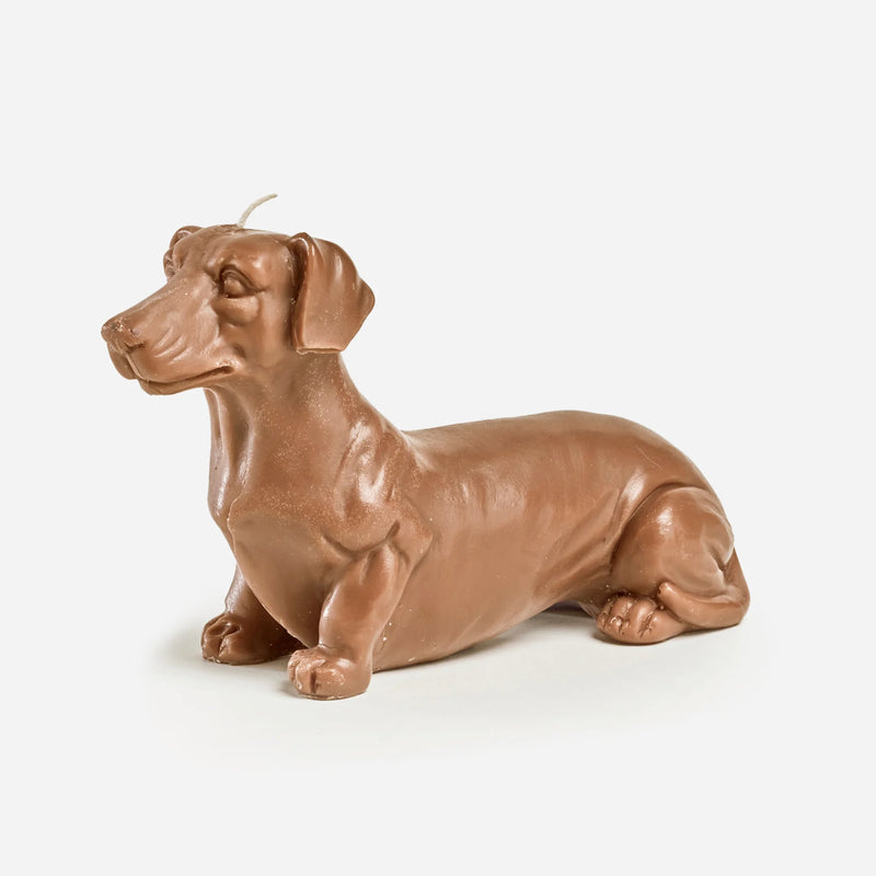 Love Ally Dachshund Brown Candle