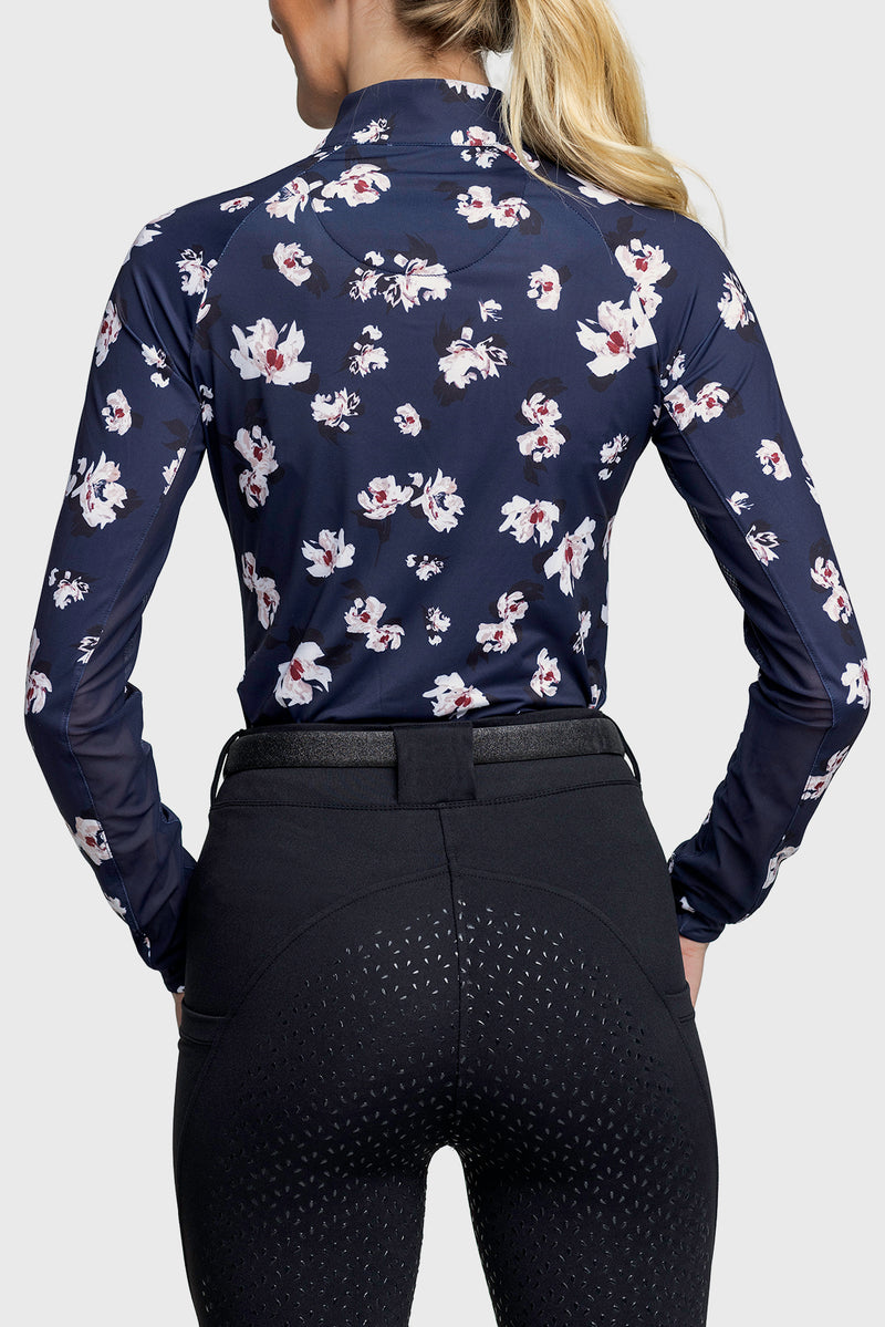 Kastel All Over Navy Floral Long Sleeve Shirt