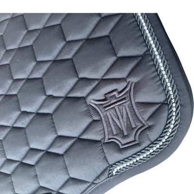 Mattes Eurofit Quilt Dressage Saddlecloth - Black Crystal