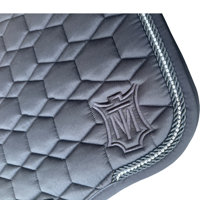 Mattes Eurofit Quilt Dressage Saddlecloth - Black Crystal