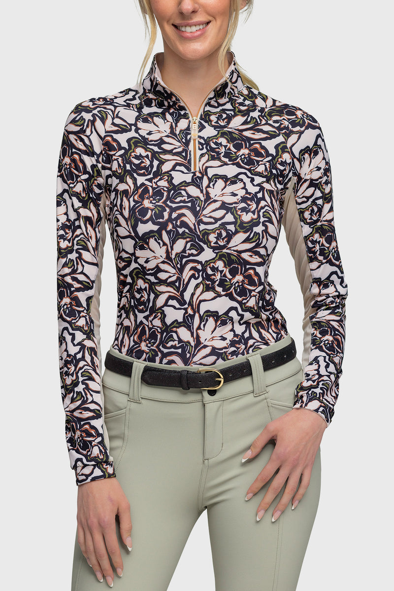 Kastel Cream Floral Long Sleeve Shirt