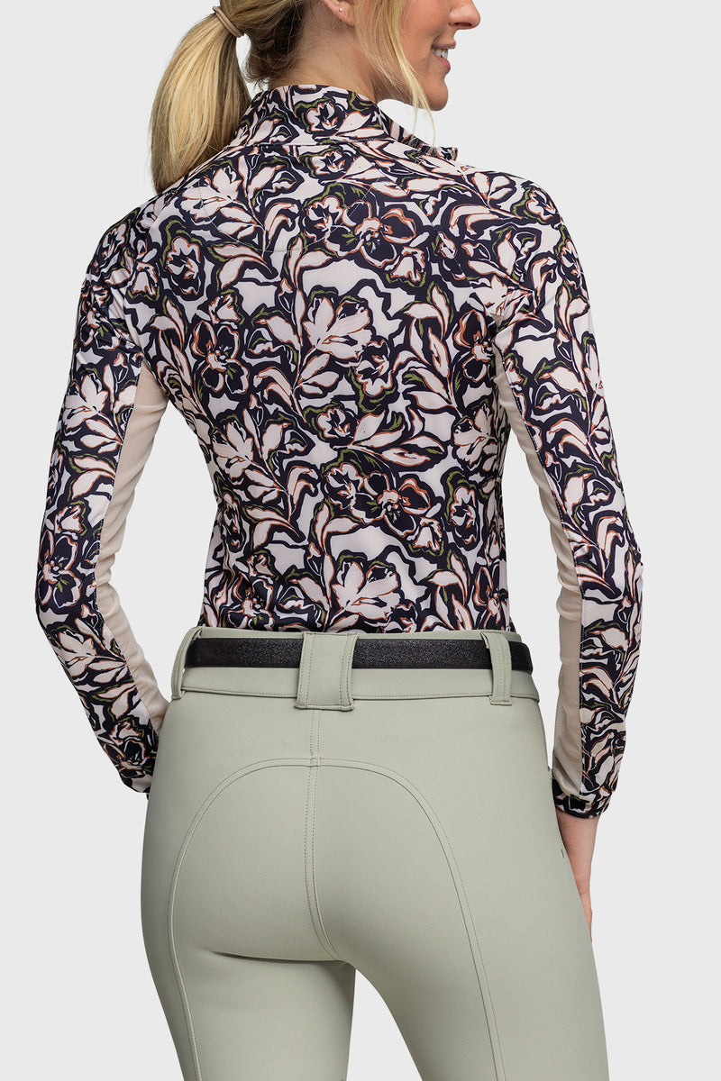 Kastel Cream Floral Long Sleeve Shirt