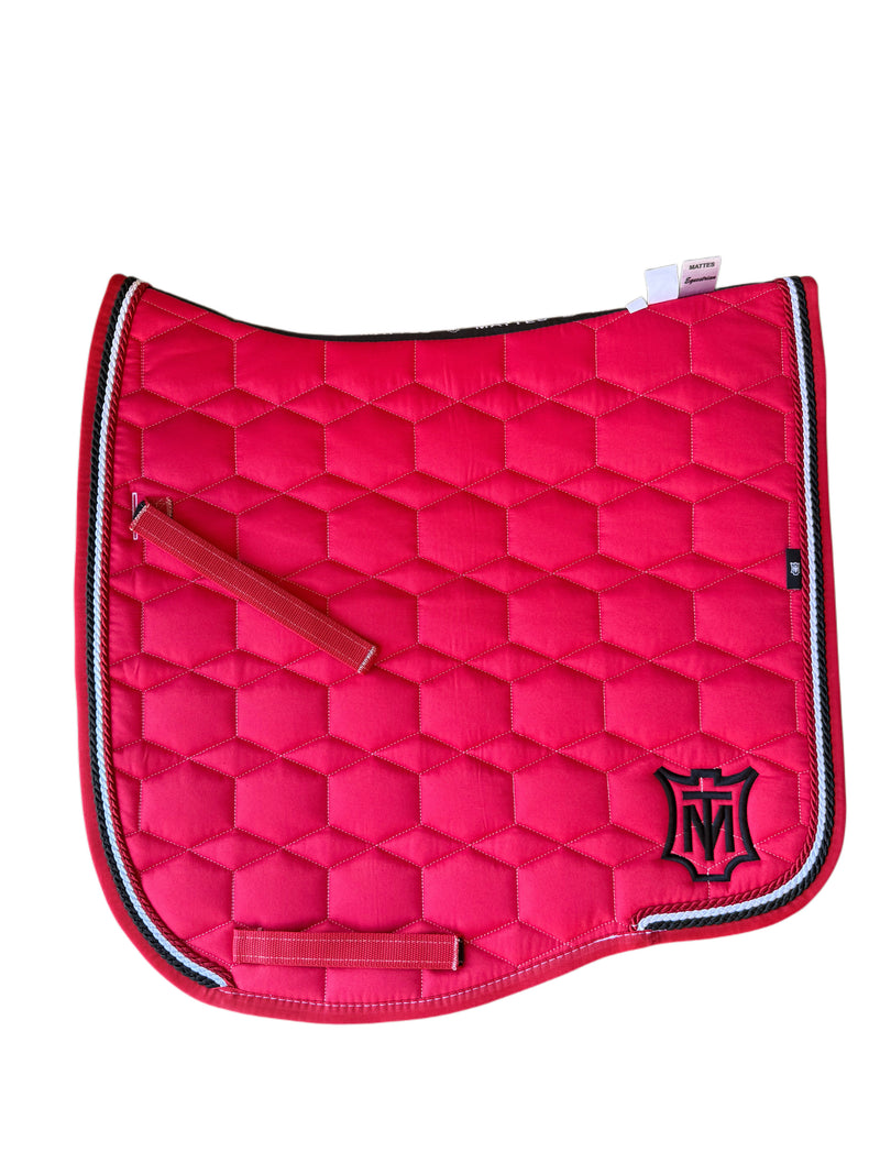 Mattes Eurofit Quilt Dressage Saddlecloth - Cherry