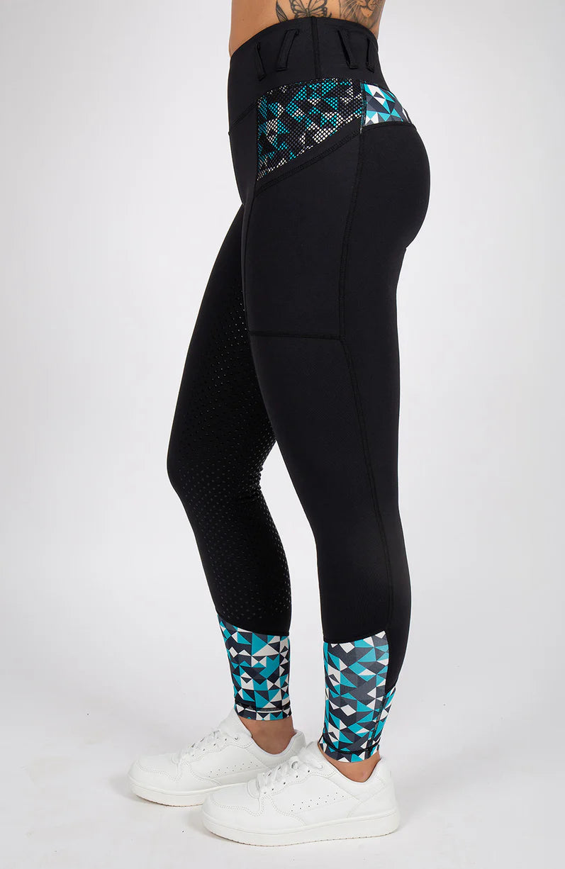 BARE Youth Performance Riding Tights - Geo