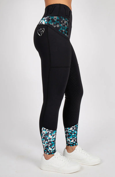 BARE Youth Performance Riding Tights - Geo
