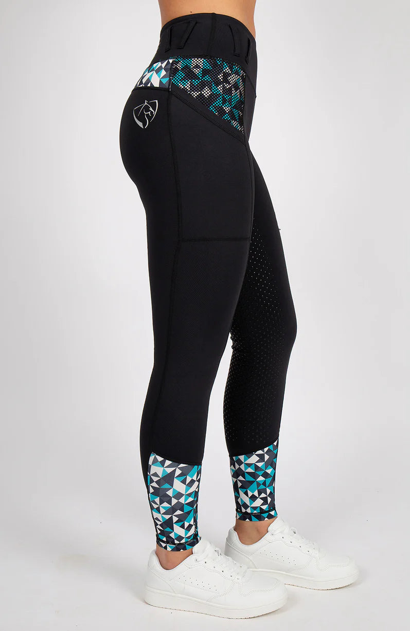 BARE Youth Performance Riding Tights - Geo