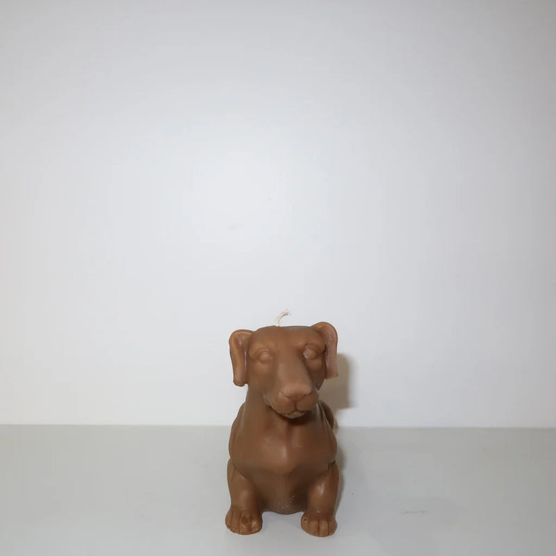 Love Ally Dachshund Brown Candle