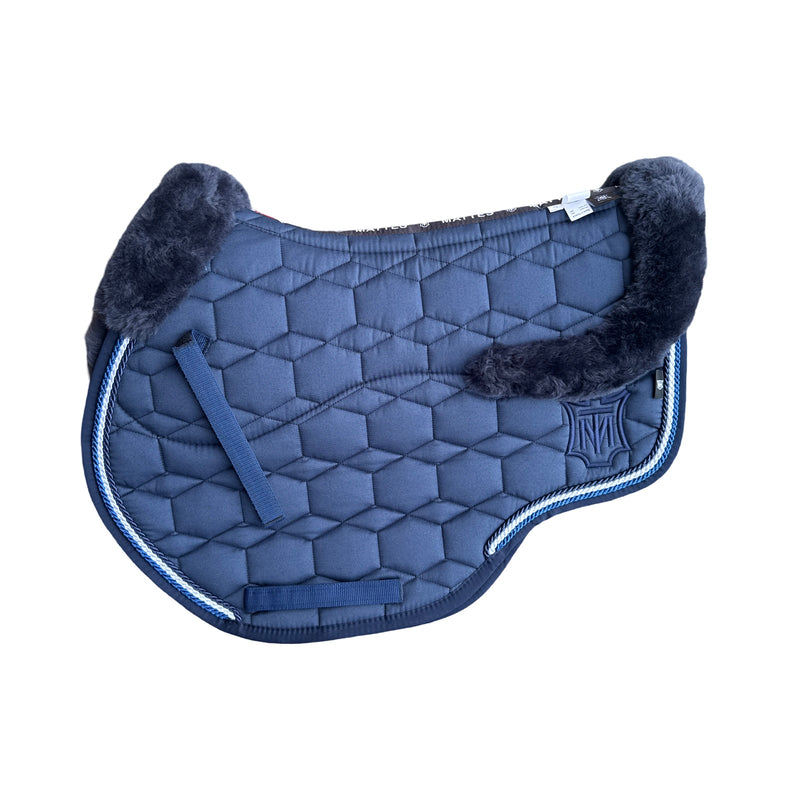 Mattes Eurofit Sheepskin Jump Saddlecloth - Navy / Navy Sheepskin