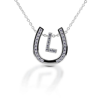 Kelly Herd Personalised Initial Horseshoe Necklace