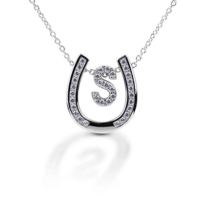 Kelly Herd Personalised Initial Horseshoe Necklace