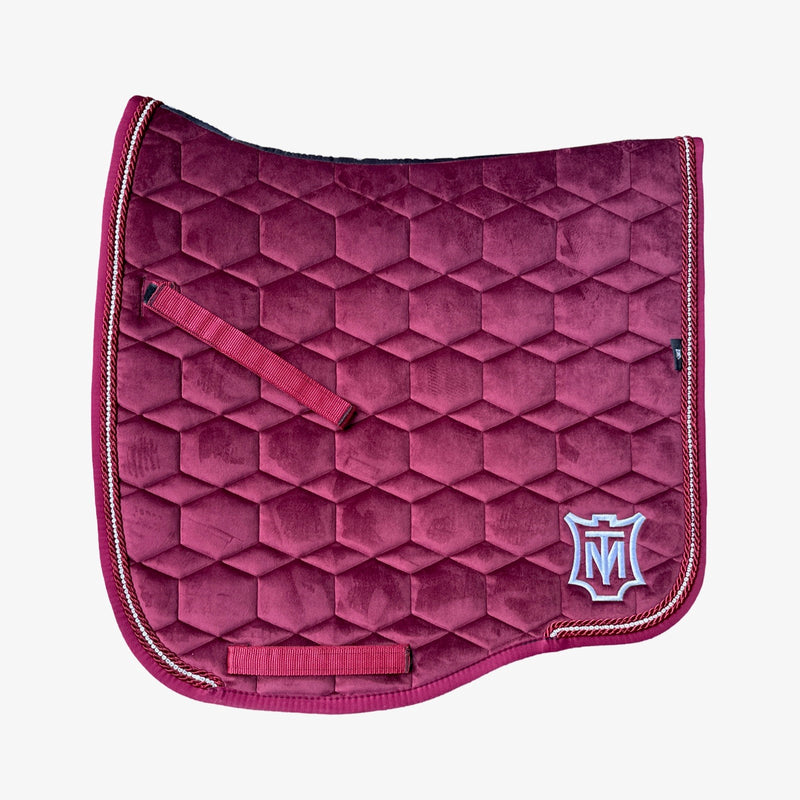 Mattes Eurofit Quilt Dressage Saddlecloth - Burgundy Velvet