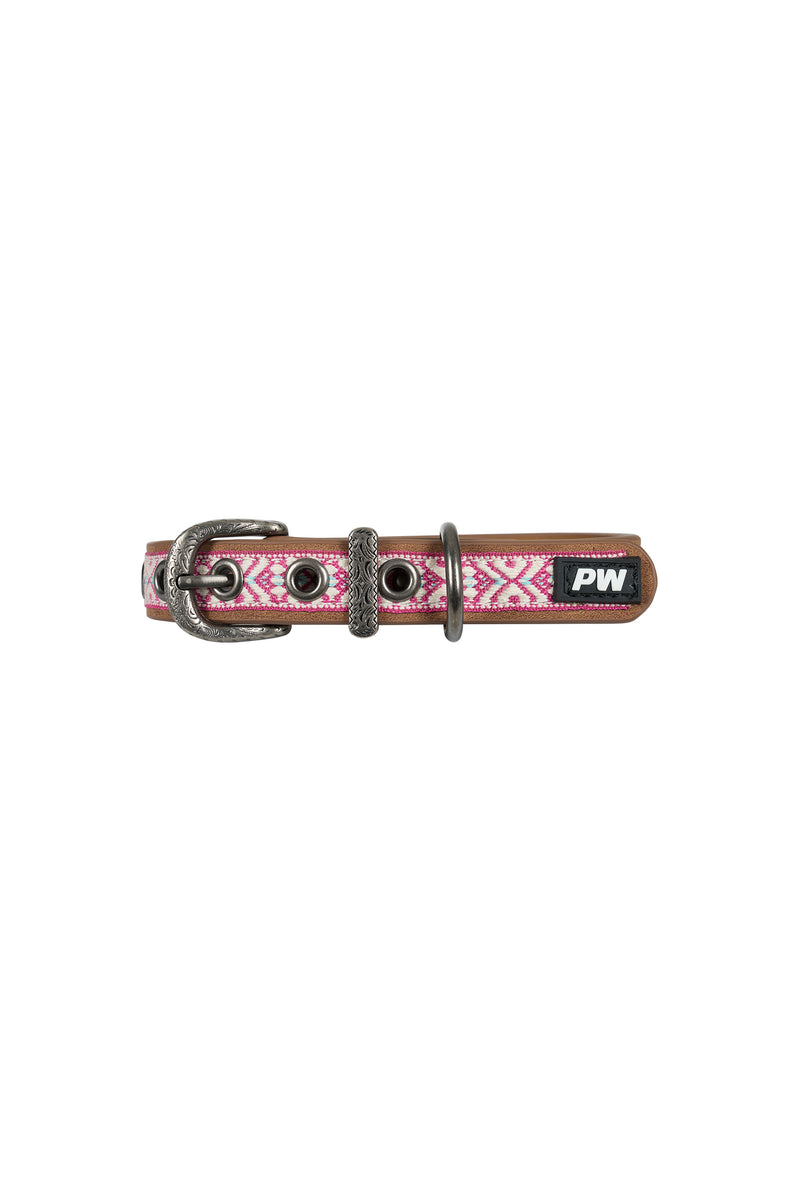 Pure Western Cosmo Pink Dog Collar