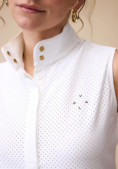 VALA Mesh Show Shirt Sleeveless - White