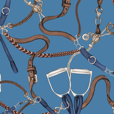 Kastel Tahoe Blue Belts Long Sleeve Shirt