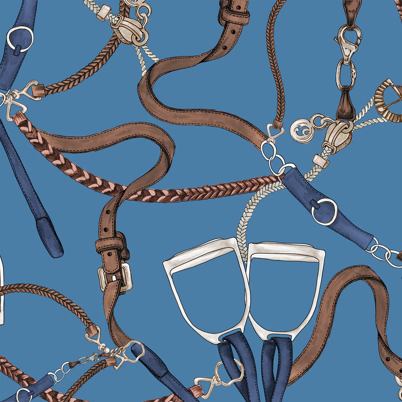 Kastel Tahoe Blue Belts Long Sleeve Shirt