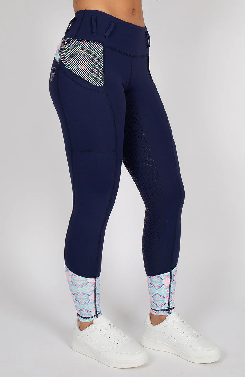 BARE Youth Performance Riding Tights - Geo