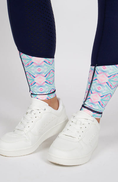 BARE Youth Performance Riding Tights - Navy Azure