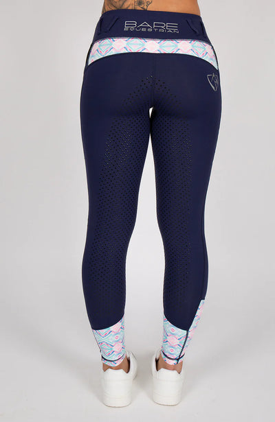 BARE Youth Performance Riding Tights - Navy Azure