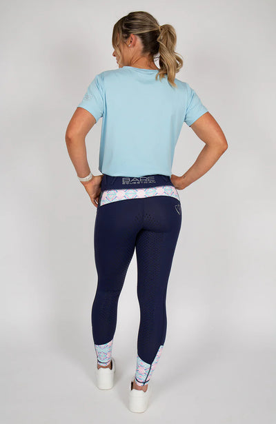 BARE Youth Performance Riding Tights - Navy Azure