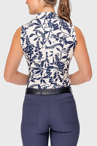 Kastel Shirred Back Tank Top Gardenia Climbing Vine