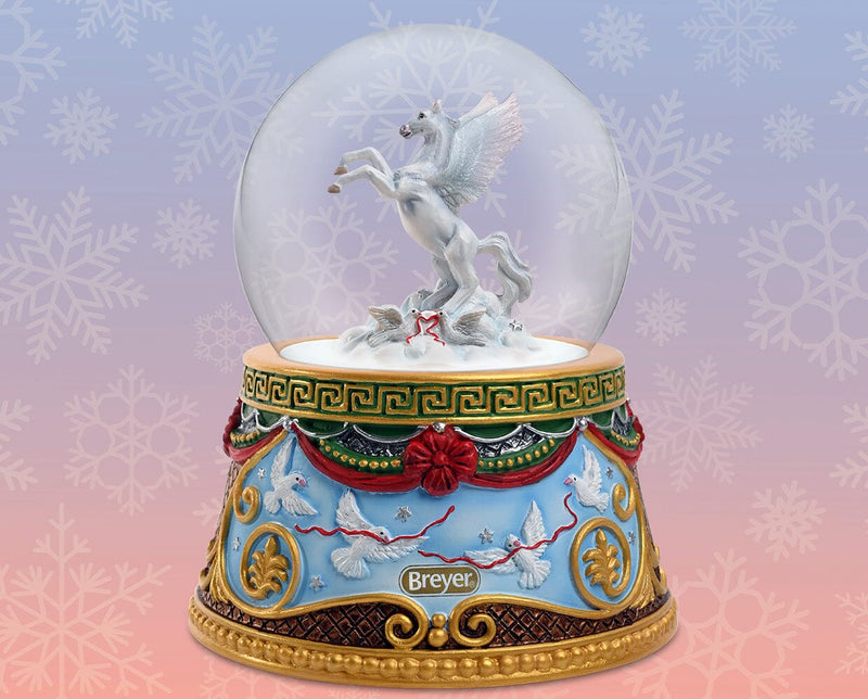 Breyer Christmas Holiday Flight Musical Snow Globe