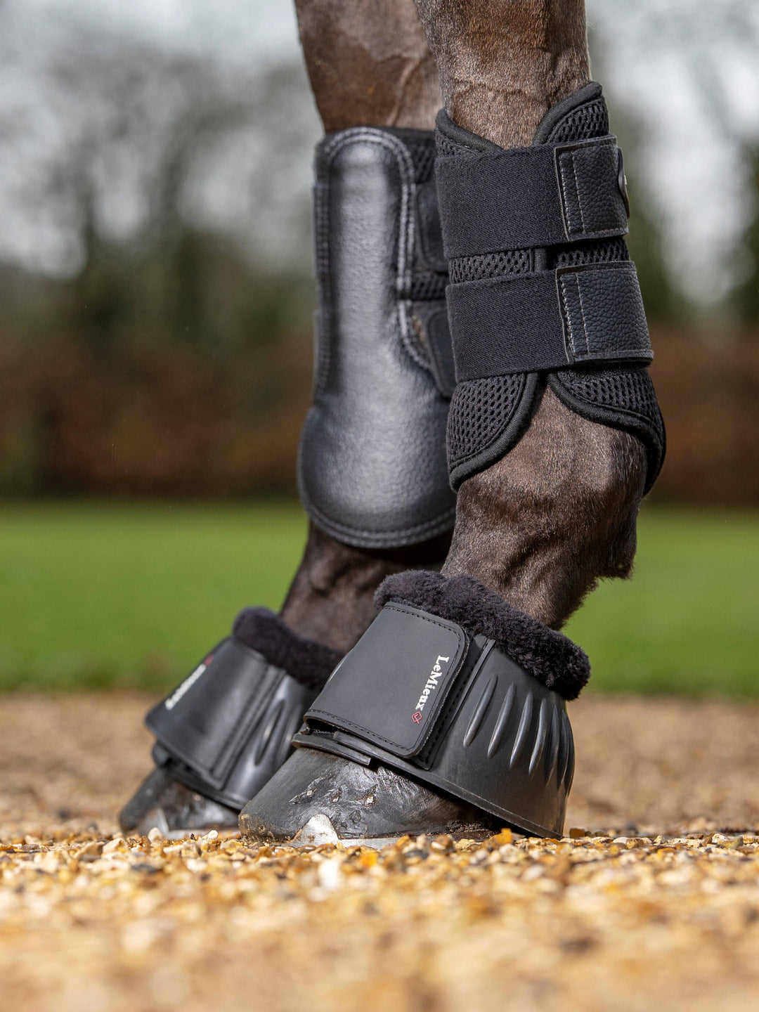 LeMieux Rubber Bell Boots With Fleece Saddleworld Dural