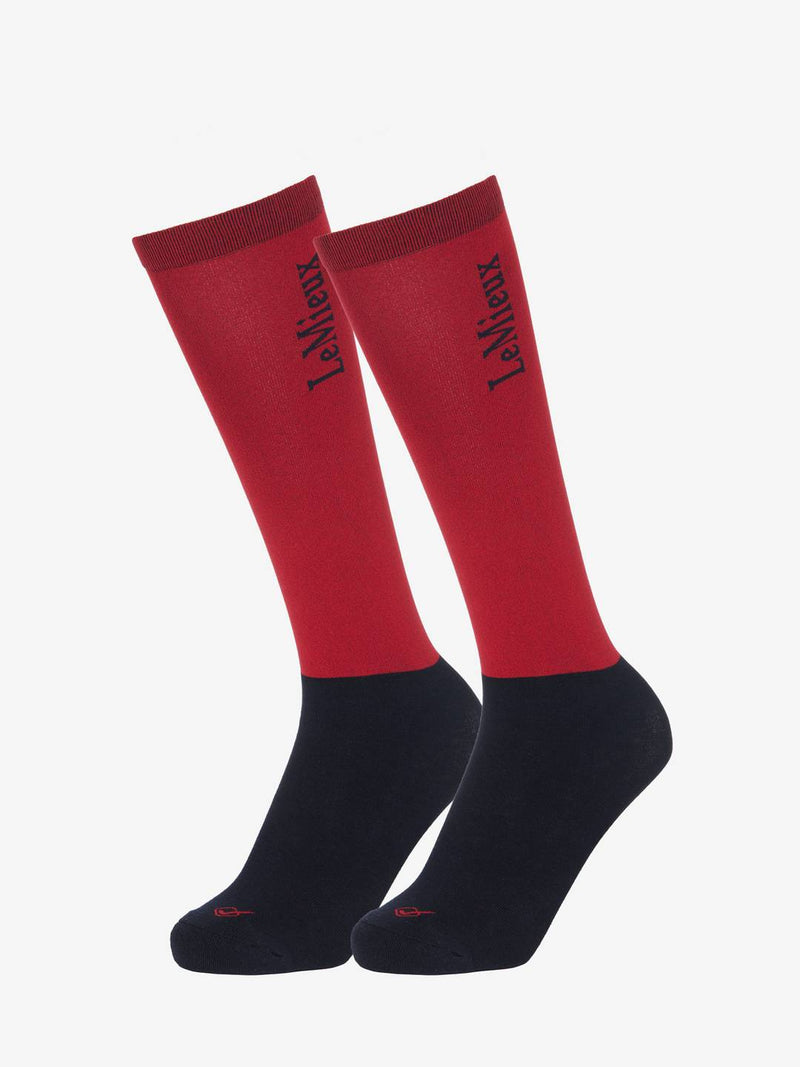 LeMieux Competition Socks 2 Pack Chilli