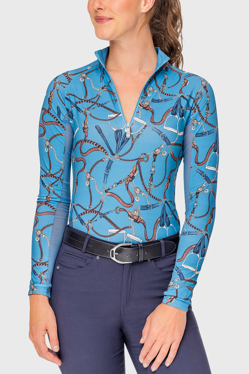Kastel Tahoe Blue Belts Long Sleeve Shirt