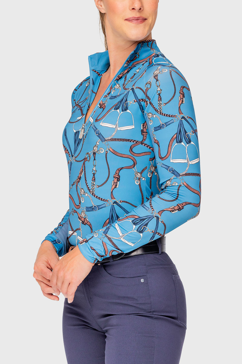 Kastel Tahoe Blue Belts Long Sleeve Shirt