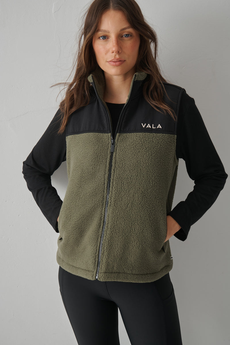 Vala Willa Recycled Fleece Teddy Vest