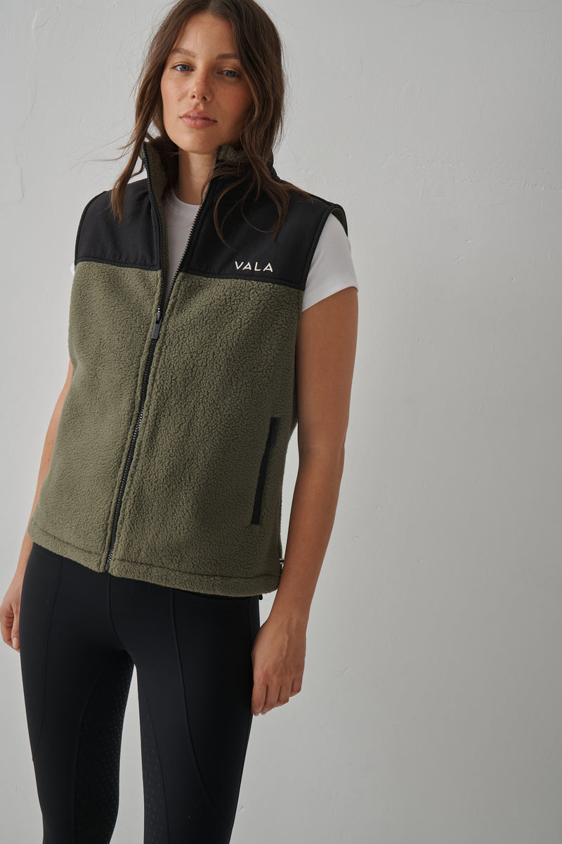 Vala Willa Recycled Fleece Teddy Vest