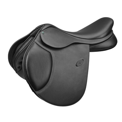 Image of black Arena Jump horse saddle.