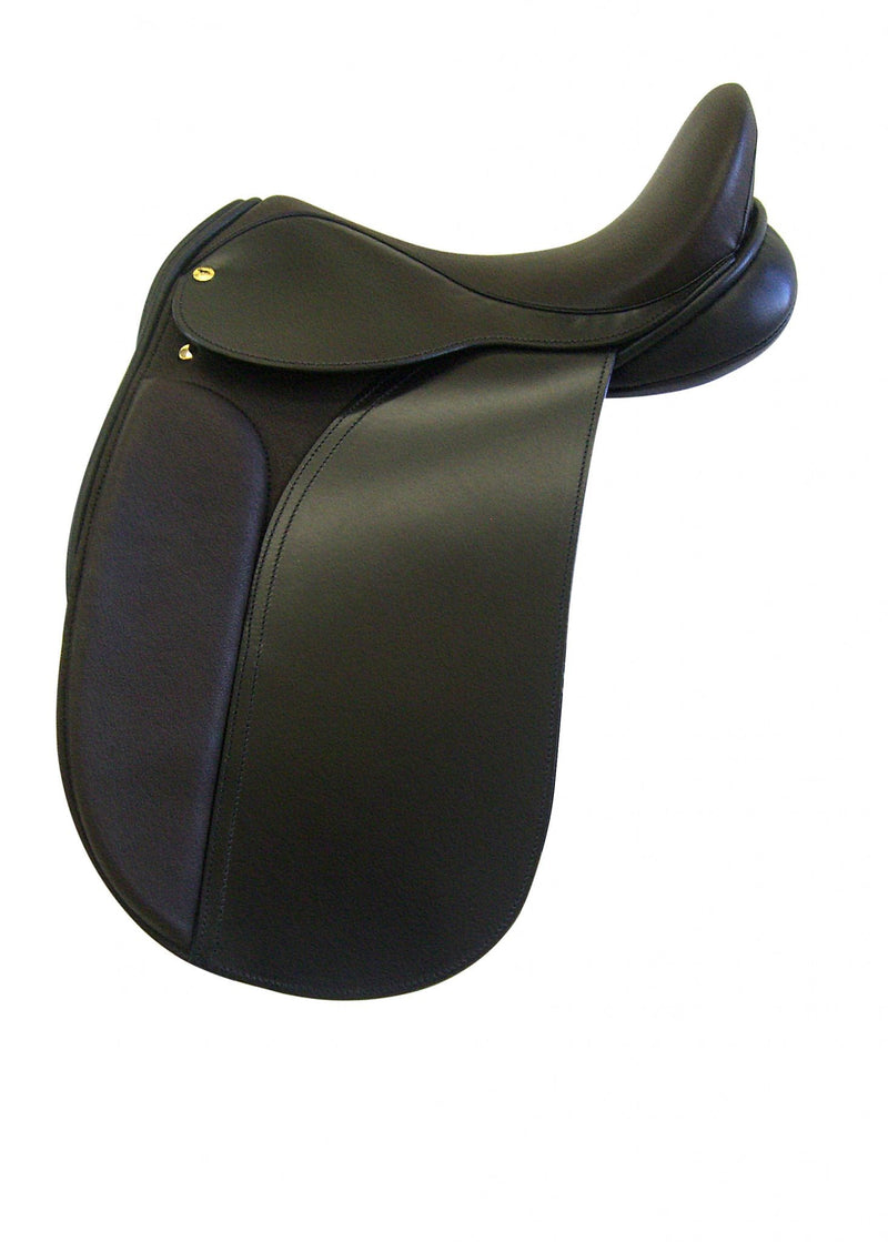Image of Black Country Galloway Show Saddle available in black and dark brown.