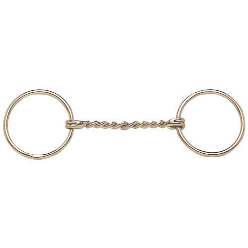 Shetland Loose Ring Snaffle Bit w/Twisted SS Wire Mouth