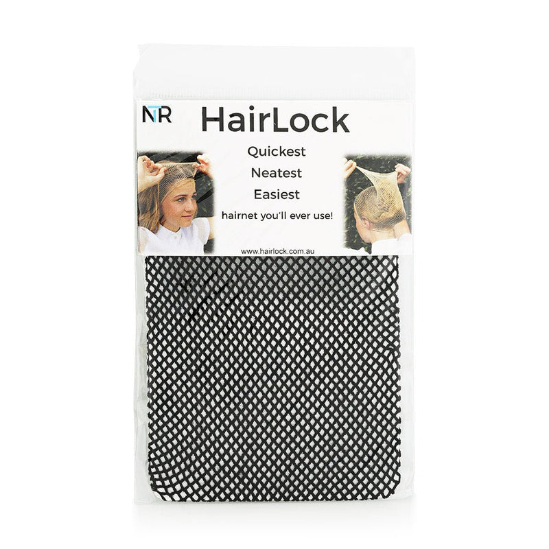 Image of a single Nag To Riches HairLock hair net product in black.